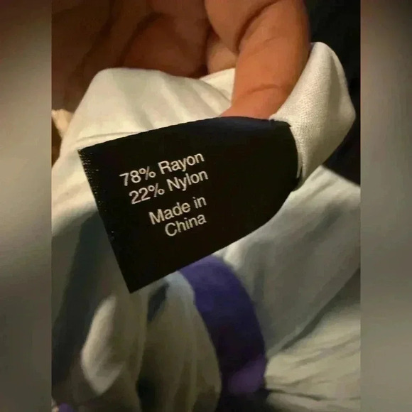 LANE BRYANT NIGHT SKY BLUE COLORBLOCK CREPE MAXI DRESS - SIZE 16 - Picture 9 of 9